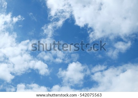 Blue Sky and Cloud Background.