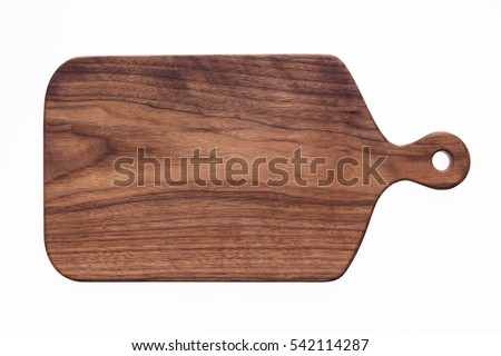 Walnut handmade wood cutting board Royalty-Free Stock Photo #542114287