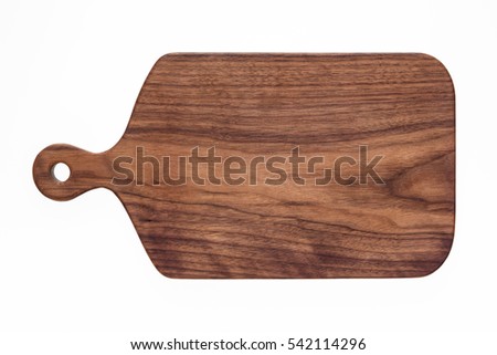 Walnut handmade wood cutting board Royalty-Free Stock Photo #542114296
