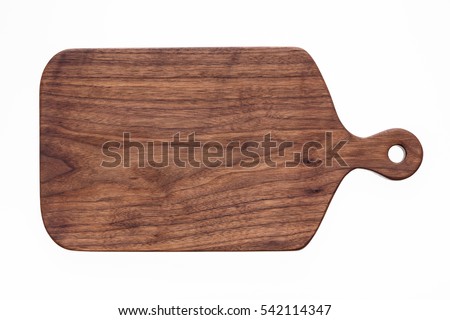 Walnut handmade wood cutting board Royalty-Free Stock Photo #542114347