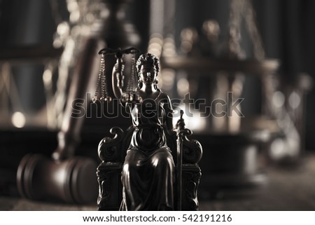 Law concept. Statue of justice