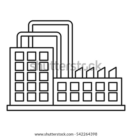 Power plant icon. Outline illustration of power plant vector icon for web