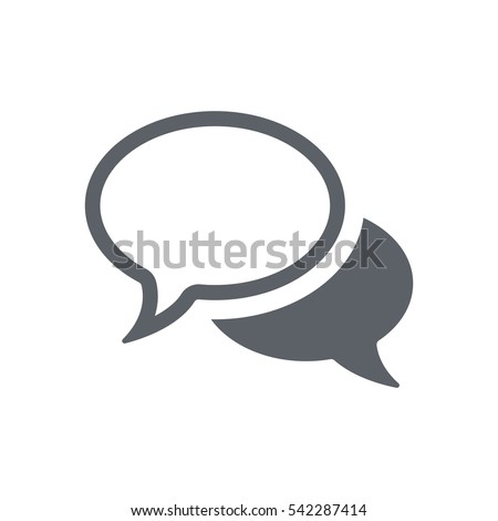 Speech bubbles Icon, flat design style