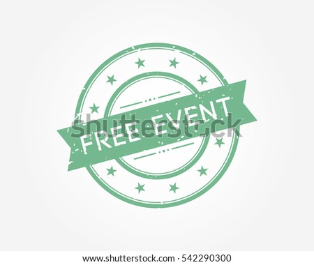 free event. green stamp sign vector illustration
