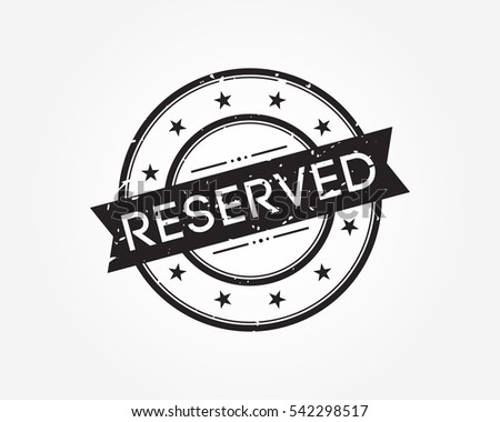 reserved. black stamp sign