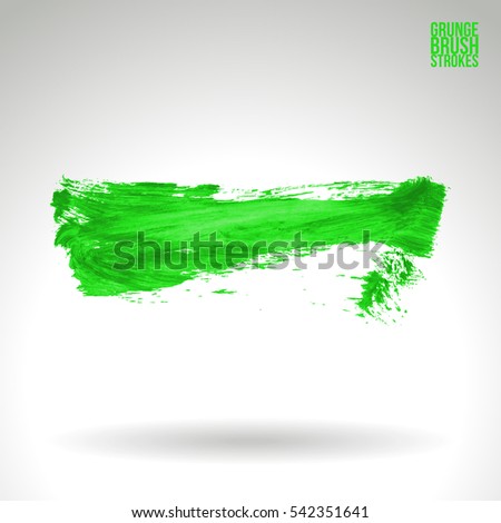 Grunge vector abstract hand - painted brush stroke.