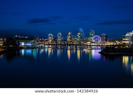 Vancouver at Christmas Night, British Columbia, Canada