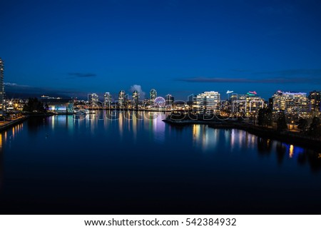 Vancouver at Christmas Night, British Columbia, Canada
