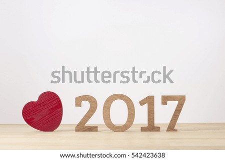 Happy New Year. Sigh symbol from number 2017