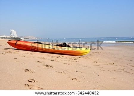 Sandy beach, Al Aqah beach, Fujairah, United Arab Emirates