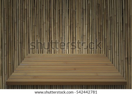 Architecture with bamboo  texture.