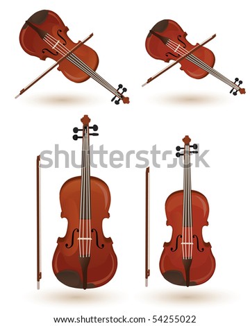 violin and viola graphics elements