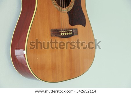 The bottom of guitar