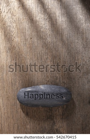 pebbles or stone with inspirational text