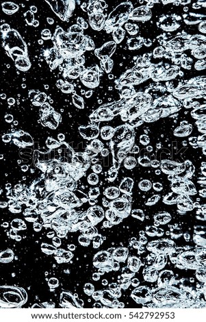 Close-up bubble of water on the glass. Abstract background for design beverages. 