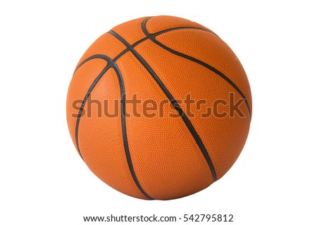 Basketball isolated on a white background Royalty-Free Stock Photo #542795812