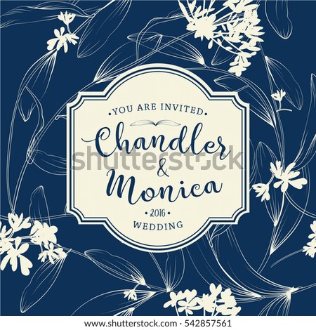 Floral background for invitation card