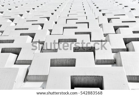 modern building Structure white background Abstract photo close-up view of modern  facade Black and white architecture abstract with perspective
