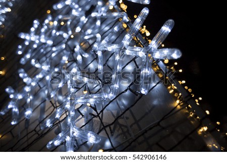 snowflake light Close-up picture / Snow Flower Lighting