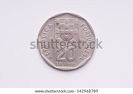 old 20 Portuguese Escudos coin
