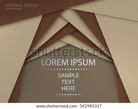 Colorful curtains drapes in material design style. Vector illustration. 
Invitation card template. 4:3