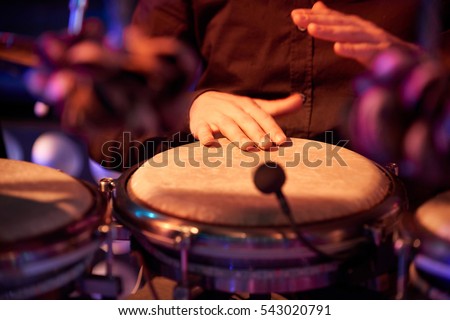Percussionist. Performance at concert. Royalty-Free Stock Photo #543020791