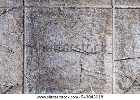 Block pavement grey cement crack fracture