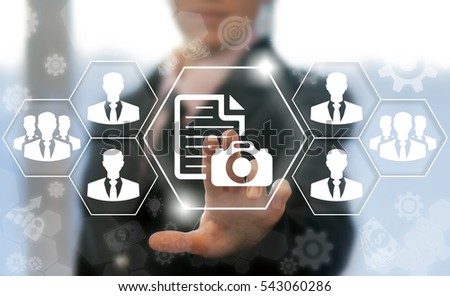 File camera icon frame business document screenshot internet computer concept. Note paper photo camera social network web technology