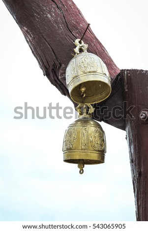 Metal bell at Thai Buddhist temple