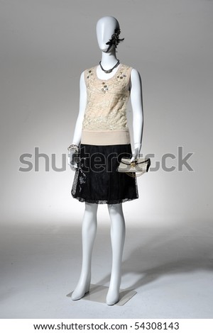 collection of dress on light background