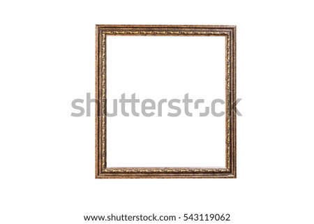 Vintage photo frame on a white background.with clipping path.