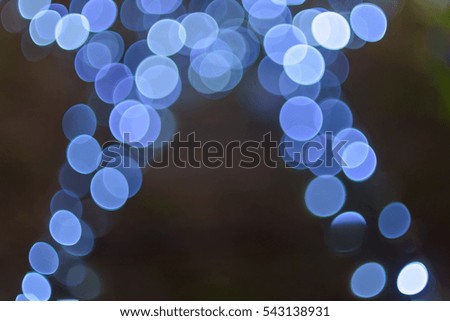 Abstract  Blue yellow winter bokeh defocused background