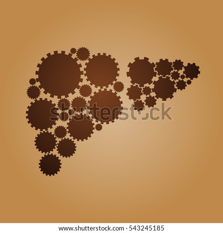 Abstract drawing of a liver Royalty-Free Stock Photo #543245185