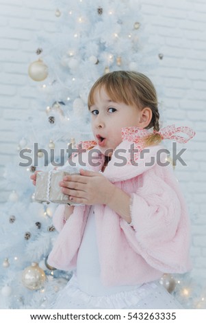 little girl and gifts