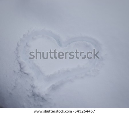 Romantic Love Hearts In The Snow (Pure Michigan, USA)