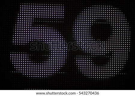 Bright colored LED video wall with high saturated pattern