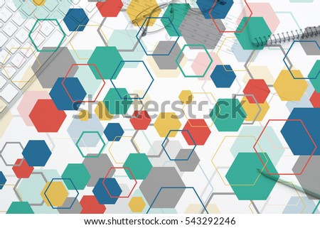 Geometric abstract background. Medicine science or technology concept