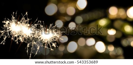 sparklers - New Year / New Year's Eve / celebration Royalty-Free Stock Photo #543353689