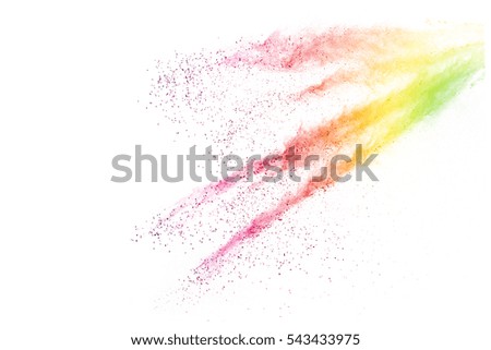 abstract powder splatted background,Freeze motion of color powder exploding/throwing color powder, multicolor glitter texture