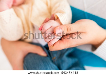 closeup of baby hand