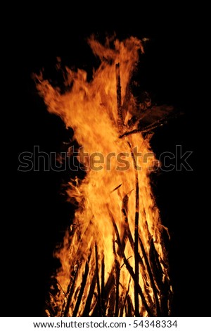 bonfire isolated on a white