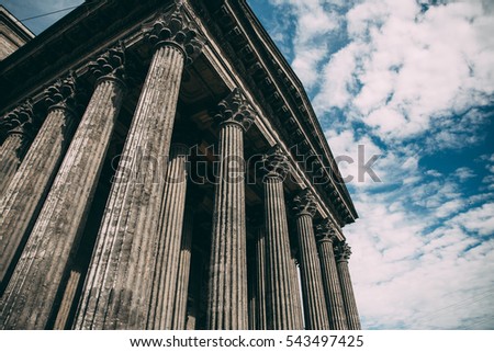 Retro Photo Of Composite Greek Style Columns