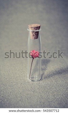vintage pendant pink. flower in pot