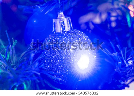 LED lights on the Christmas tree.