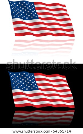 American Flag Flowing