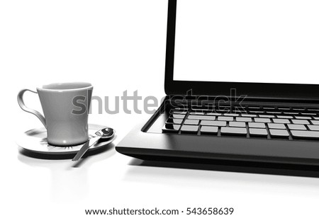 laptop isolated on white with clipping path, 3d render