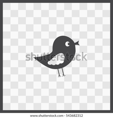 Bird vector icon. Isolated illustration. Business picture.