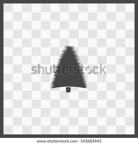 Christmas tree vector icon. Isolated illustration. Business picture.