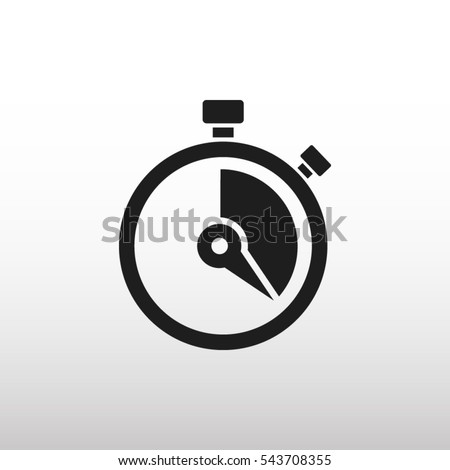 Stopwatch vector icon Royalty-Free Stock Photo #543708355