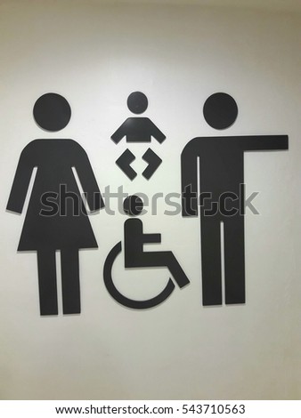 toilet signs , restroom signs